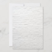 Invitation Mariage en briques blanches de verdure botanique (Dos)