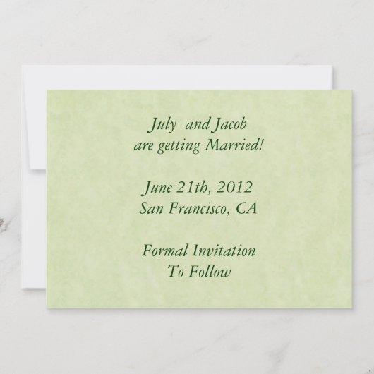 Invitation Mariage en Cascade Enregistrer la Date (Dos)