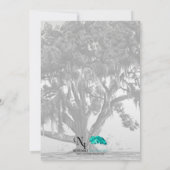 Invitation Mariage en chêne gris-jaune (Dos)