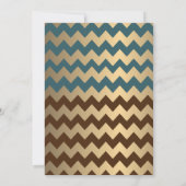 Invitation Mariage en chocolat et Turquoise foncé (Dos)