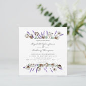 Invitation Mariage en coton lavande (Debout devant)