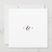 Invitation Mariage en cuir de Boho violet moderne (Dos)