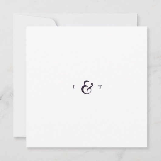 Invitation Mariage en cuir de Boho violet moderne (Dos)