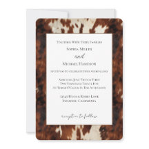 Mariage en cuir de vache couleur crème marron west