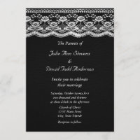 Mariage en cuir noir et blanc et dentelle