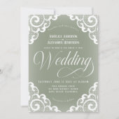 Invitation Mariage en Dentelle Blanche (Devant)