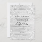 Invitation Mariage en dentelle blanche après la fête (Devant)