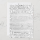 Invitation Mariage en dentelle blanche après la fête (Dos)