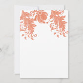 Invitation Mariage en dentelle blanche orange cannelle (Dos)