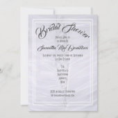 Invitation Mariage en dentelle blanche robe nuptiale douche (Devant)