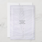 Invitation Mariage en dentelle blanche robe nuptiale douche (Dos)