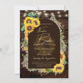 Invitation Mariage en dentelle de tournesol rustique (Devant)