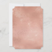 Invitation Mariage en dentelle dorée rose chic (Dos)