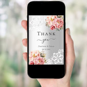 Invitation Mariage en dentelle rose argenté