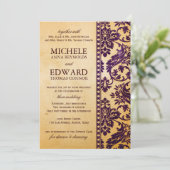 Invitation Mariage en dentelle vintage (Debout devant)