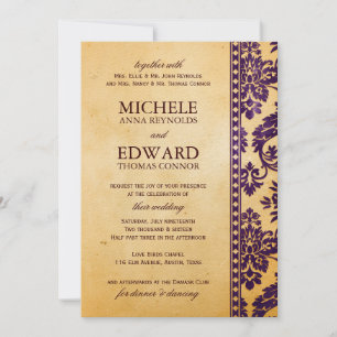 Invitation Mariage en dentelle vintage