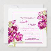 Invitation Mariage en direct de la fleur stock rose (Devant)