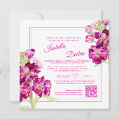 Invitation Mariage en direct de la fleur stock rose (Devant)