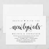 Invitation Mariage en Elopement, Brunch Avec Les Jeunes Marié (Devant / Derrière)