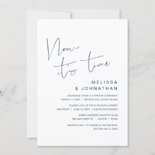 Invitation Mariage en Elopement, C'est maintenant le moment, 