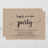 Invitation Mariage en Elopement, Fête de Bonheur Éternel, Kra (Devant / Derrière)