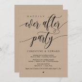 Invitation Mariage en Elopement, Fête de Félicité Éternelle,  (Devant / Derrière)