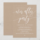 Invitation Mariage en Elopement, Fête de Félicité Éternelle,  (Devant / Derrière)