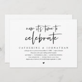 Invitation Mariage en Elopement, Moderne Minimaliste, Célébre (Devant / Derrière)