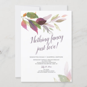 Invitation Mariage en Elopement Rien de Fantaisiste Juste de