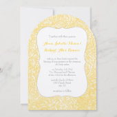 Invitation Mariage en fleur Dahlia jaune Iris (Devant)