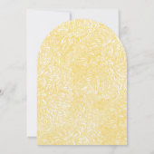 Invitation Mariage en fleur Dahlia jaune Iris (Dos)