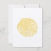 Invitation Mariage en fleur Dahlia jaune Iris (Dos)
