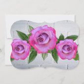 Invitation Mariage en fleurs Rose Destinée romantique (Dos)