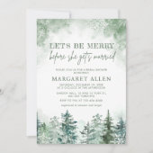 Invitation Mariage en flocons de neige d'hiver  (Devant)