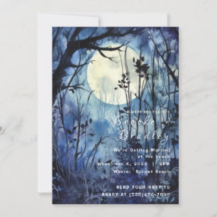 Invitation Mariage en forêt au clair de lune