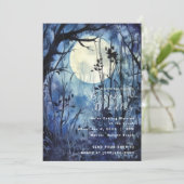 Invitation Mariage en forêt au clair de lune (Debout devant)