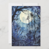 Invitation Mariage en forêt au clair de lune (Dos)