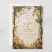 Invitation Mariage en forêt automnale (Devant)