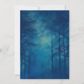 Invitation Mariage en forêt bleu minuit (Dos)