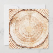 Invitation Mariage en forêt de bois rustique tranche d'arbre (Dos)