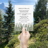 Invitation Mariage en forêt de bois Vert