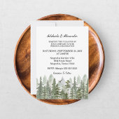 Invitation Mariage en forêt de bois Vert