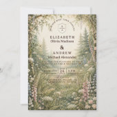 Invitation Mariage en forêt enchantée (Devant)