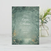 Invitation Mariage en forêt enchantée de sorcière (Debout devant)