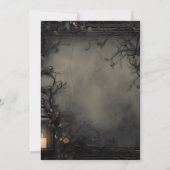 Invitation Mariage en forêt enchantée gris foncé (Dos)