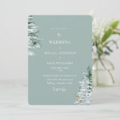 Invitation Mariage en forêt hivernale (Debout devant)