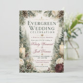 Invitation Mariage en forêt hivernale persistante (Debout devant)