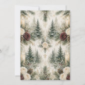 Invitation Mariage en forêt hivernale persistante (Dos)