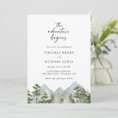 Invitation Mariage en forêt montagne (Debout devant)