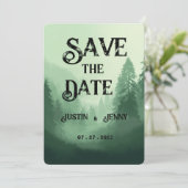 Invitation Mariage en forêt verte (Debout devant)